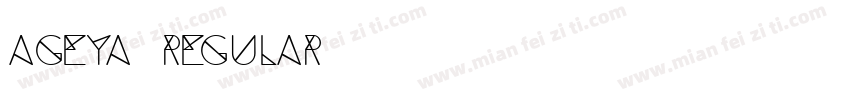 Ageya regular字体转换